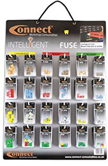Connect 37130 LED Blade Fuse Wall Rack Complete with 144 Blisters