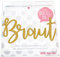 GLITZER Bügelbild Braut JGA 16 cm Aufbügler Applikationen Bügelsticker für Stoffe Textilien zum Aufbügeln, Farbe:Glitzer gold