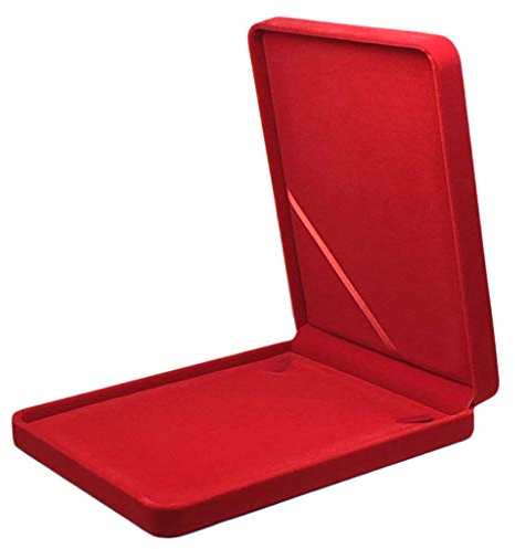 Sharplace Schmuckbox Schmuckschatulle Schmucketui Schmuckkästchen Schmuckschachtel Schmuckkasten aus Samt, Rot