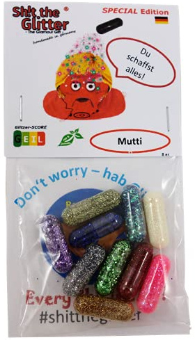 Shit The Glitter - Mutti Edition/Geschenk/Muttertag/Überraschung/Aufmerksamkeit/kleines Präsent/Scherzartikel/lustige Freude/Freunde