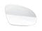 Baceyong Cristal de espejo lateral izquierdo/derecho, 3C0857521, 3C0857522 Compatible con V W G-OLF GTI J-ETTA MK5 R-ABBIT P-ASSAT B5 B6 EOS Blanco/Azul Cristal de espejo