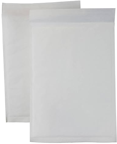 smiley pack 50 Luftpolstertaschen Luftpolsterumschläge Gr. I/9 Weiß (320x455 mm) DIN A3 gepolsterte Briefumschläge Polsterversandtaschen Versandtaschen Luftpolsterversandtaschen gepolstert