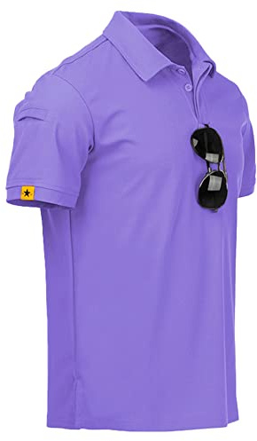 geeksport Polo Uomo Manica Corta Polo Shirt Sportiva Uomo Golf T-Shirt con Asciugatura Rapida Traspirante Outdoor Estiva Golf Shirt