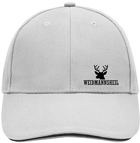 Huuraa Baseball Cap Weidmannsheil Hirsch Jägergruß Geschenk Dark Grey/White Weidmannsheil Hirsch Geschenkidee