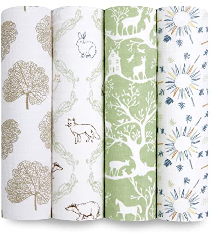 aden + anais™ Essentials Baumwoll-Musselin-Pucktuch Harmony in 4er-Packung