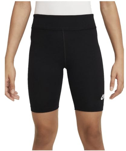 NIKE Mädchen Shorts G NSW 7 In Bike Short, Black/White, DX5066-010, XS