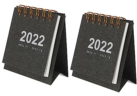 Ciieeo 2stücke Mini Tischkalender Mit Spiralbindung Praktisches Notizbuch Für Schreibtisch Für Planung Von Terminen Und Notizen Elegantes Design Für Unterwegs