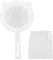 Ultra-Fine Mesh Strainer with Nylon Filter Bag, Plastic Tea Strainer with Hanging Hole Handle, Reusable Kitchen Sieve for Soy Milk, Juice, Tea, Coffee, Nutmilk (White)