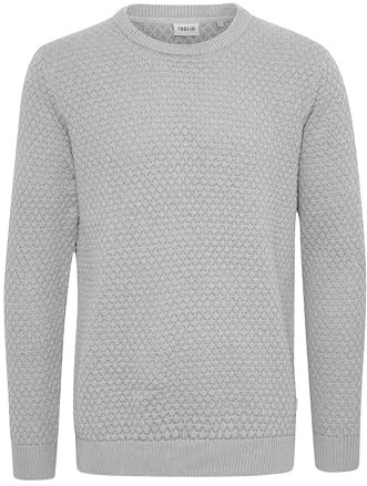 !Solid SDClive LS - 21107143 Herren Strickpullover Feinstrick Pullover Pulli, Größe:XL, Farbe:Light Grey Melange (1541011)