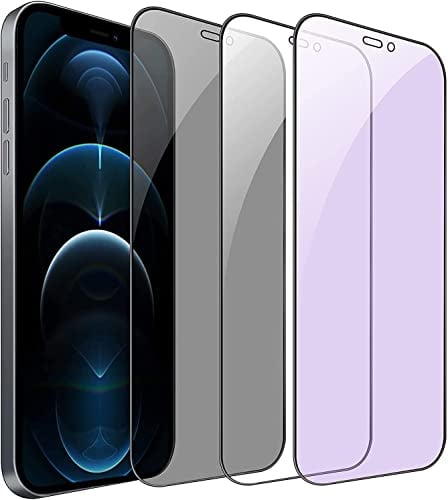 NWNK13 For iPhone 15 Pro Screen Protector Anti-Blue Light Filter [Anti Fingerprint ] Anti Scratch Full Coverage Tempered Glass Screen Film Edge to Edge Protection for iPhone 15 Pro [ 2 Pack ]