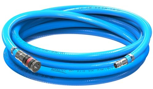 AUPROTEC Druckluftschlauch Set 8mm Ø Innen 30m PVC-Schlauch I Mit S2000 Sicherheitskupplung für Druckluft-Kompressor I AUPROTEC Kompressorschlauch hochflexibel