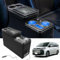 Upgrade Centre Console with Storage Box Compatible with VW T5 T6 T6.1 2013-2019, Car Interior Center Console Storage Box, Car Accessories Armrest with USB and LED Lights, Wireless Charging