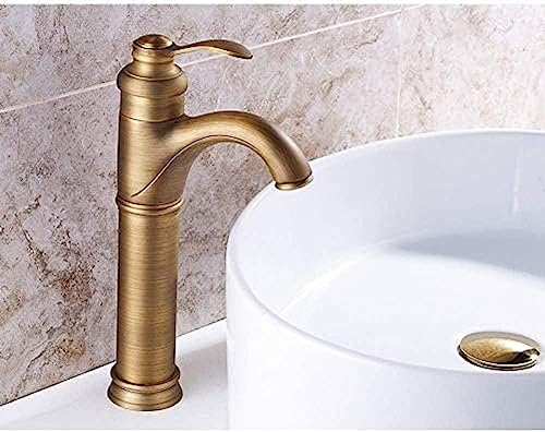 Küchenarmaturen, Küchenarmatur, Küchenarmatur, gebürstete Waschtischarmatur, Einloch-Mischbatterie, Badezimmerarmatur, Messing, wassersparend, Warm- und Kaltwasser-Waschtischarmatur,schnelle Befestig