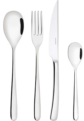BUGATTI, Preludio, Set Posate 24 Pezzi in Acciaio Inox 18/10 con Scatola Gallery Compatta, Servizio Posate per 6, Cucchiai, Forchette, Coltelli e Cucchiaini Caffè