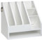 HOOBRO Dokumentenablage, Schreibtisch Organizer Holz, Briefablage Holz, Aktenablage, Schreibtischorganizer, Büroaufbewahrung für Akten, Post, Umschläge, Zeitschriften, Weiß EWT33WF01
