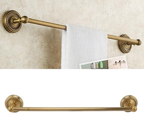 Badezimmer-Handtuchhalter, Kupfer-Retro-Wandmontage-Handtuchhalter, Europäischer Multifunktionaler Einzelner Handtuchhalter, Wandmontage-Handtuchhalter für Badezimmer, Küche,