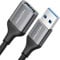 deleyCON 0,5m USB 3.0 Verlängerungskabel 5Gbps Verlängerung (A-Stecker auf A-Buchse) Aluminium Stecker + Nylon Kabel Datenkabel für Tastatur, Kartenlesegerät, Drucker, Scanner, Kamera usw.