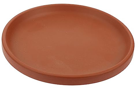 KONTONTY Soucoupe pour Pot De Fleurs en Argile Rouge Plateau Dégouttement Rond en Céramique De 12 Cm pour Plantes