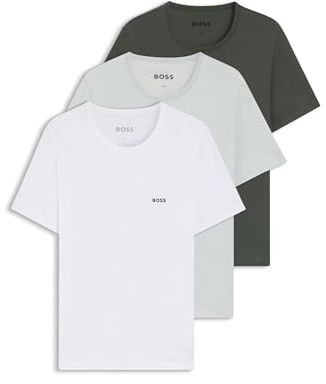 BOSS Mens TShirtRN 3P Classic Three-Pack of Underwear T-Shirts in Cotton Jersey