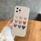 White Heart Phone Case for iPhone 11 Pro, Love Heart Pattern for Women Girls, Soft TPU Slim Profile Shockproof Protective Phone Cover for iPhone 11 Pro