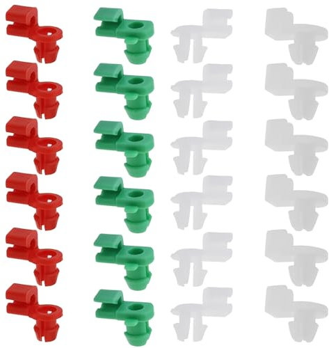 24PCS Car Door Lock Linkage Retainer Clips - Left Right Driver Lock Rod Clips, Plastic Tailgate Handle Rod Clip, Universal Car Retainer Clips and Moulding Fasteners for 2-3.5mm Hole