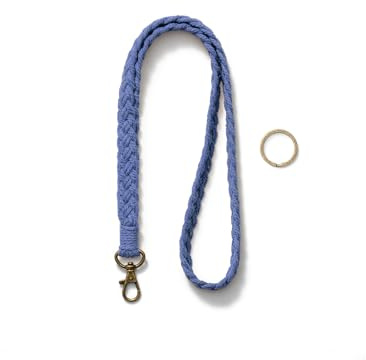 AOKSUNOVA Schlüsselanhänger Lang Schlüsselband Dunkelblau Schlüsselkette Lanyard Schlüsselband zum Umhängen