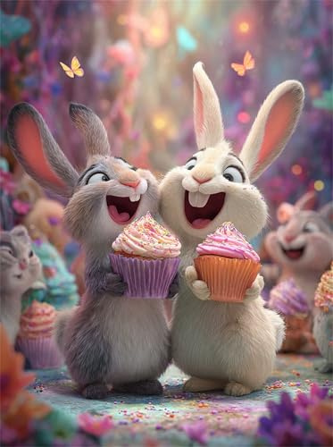 1000 piece Jigsaw Puzzles for Adults Impossible Hard Difficult Challenging Puzzle, jigsaws 1000 pieces for adults Fun Activity & Present for The Whole Family, Theme:Cake Rabbit