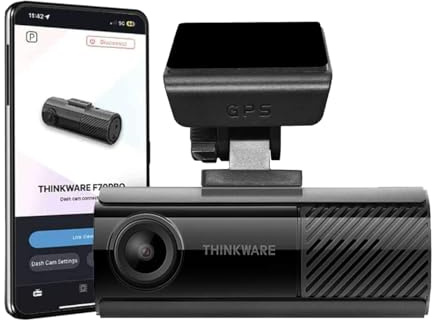 Thinkware F70 PRO Dash Cam Full 1080p Front Car Camera Dashcam with GPS Mount - Wi-Fi, Bluetooth, Parking Mode, Includes 32GB SD Card, Hardwire Car Charger