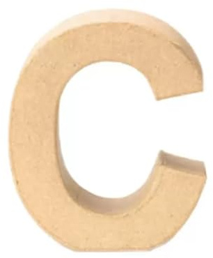 CREATIV DISCOUNT Papp-Buchstabe, 17,5 x 5,5 cm (C)