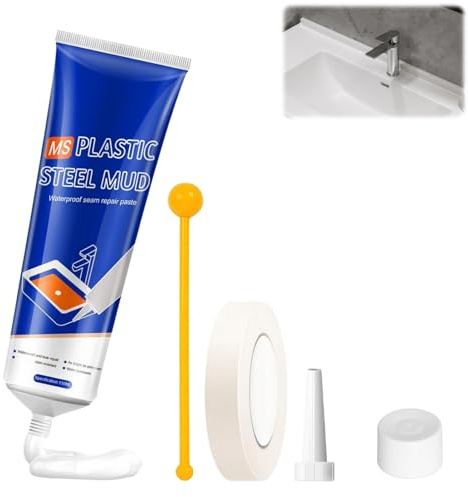 150ml Bad Silikon Weiß,Silikon Badezimmer Weiß,Silikons Weiss Sanitär,Fugensilikon Bad,Silikons Kleine Tube zum Abdichten für Fliesen Zement Stein Boden Badezimmer und Duschkabinen,Wasserfestes