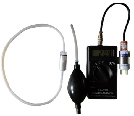 Akfldms Analizador de Oxígeno Portátil -12C, Comprobador de Concentración de Oxígeno, Instrumentos de Análisis de Oxígeno Portátiles.