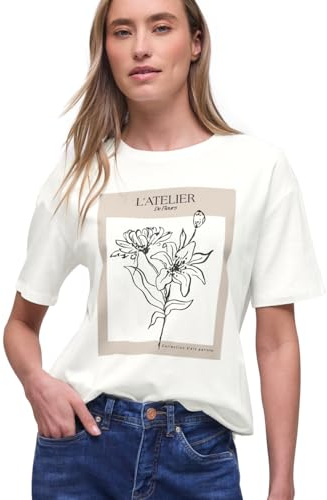 Street One Damen Kurzarmshirt mit Rundhals und Print