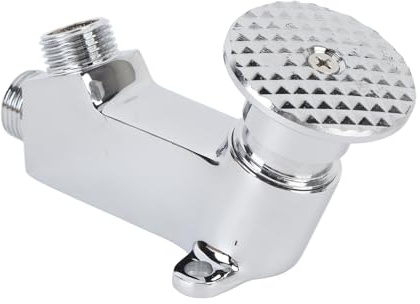 AUNMAS Robinet à Pédale sans Contact, Pompe à Pied en Laiton de 5 Cm de Diamètre pour Lavabo de Salle de Bain, économie D'eau et Fonctionnement Mains Libres