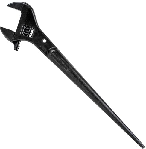 Klein Tools Adjustable Spud Wrench, 40.6cm Length, 3.8cm Opening, Chrome