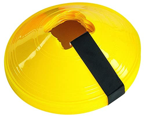 Precision Sleeved Saucer Cones Set of 10, Training Marker Cone for Football Drills, Agility, Speed, Coaching, PE Lessons, Indoor and Outdoor Practice