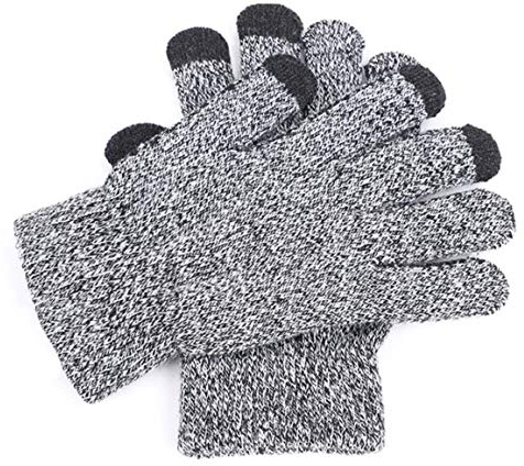 PfX] Handschuhe mit integrierter Touchfunktion (M, Hellgrau)