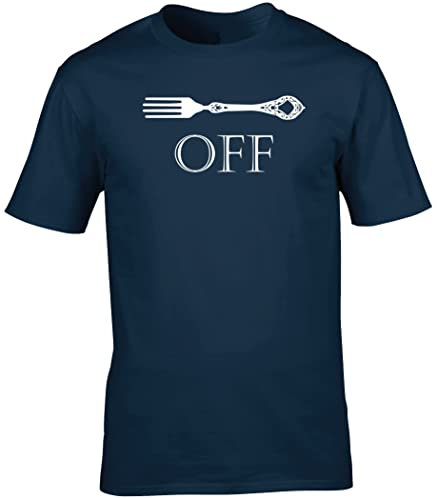 Hippowarehouse Fork Off Unisex Short Sleeve t-Shirt (Specific Size Guide in Description) Navy Blue