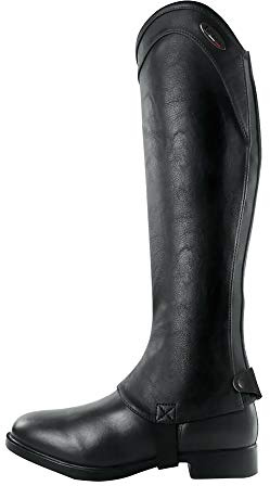Brogini Marconia Synthetic Leather Gaiter-LG036, Black, XL