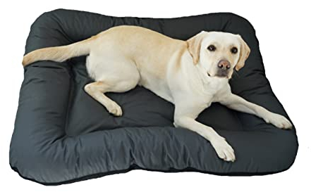 4L Textil KLEO Hundebett Grosse Hunde waschbar Hundekissen Grosse Hunde Hundematte Hundematratze Hundekissen XXL (XL-130x110 cm, Graphit(Mit Reißverschluss))