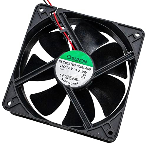Ventilador 12 V DC 2,9 W 120 x 120 x 38 mm, 157,9 m³/h 2100U/Min 157,9 m³/h Sunon EEC0381B3-A99