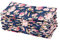 S4Sassy Blau Blumen- Baumwolle Flex Küche Dekorativ Cocktail Gedruckt Abendessen Urlaub Stoffservietten 18 x 18 Zoll - Packung mit 12 Stück