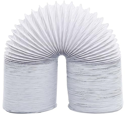 vidaXL White Exhaust Duct PVC - Versatile, Durable and Flexible for Ventilation in Hydroponics, Bathrooms, Offices - Ideal for Dryers and Air Conditioners