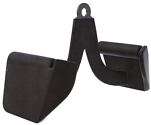 GORILLA SPORTS® Rudergriffe - Einzeln oder 3er Set, V Form, T-Stange, Latzugstange, Stahl mit Gummi Hand-Grips - Riemenscheibe für Kabelmaschine, Trizeps Griffe, Pull-Down, Kabelzug, Krafttraining