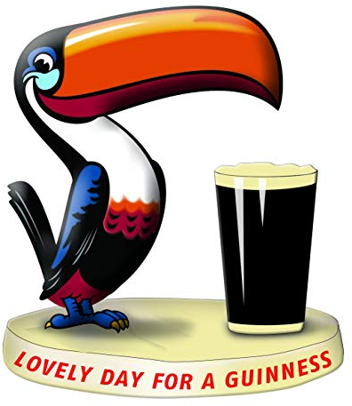Official Guinness Resin Figurine With Toucan And Pint Design