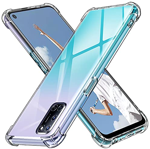ivoler Klar Silikon Hülle für Oppo A52 / Oppo A72 mit Stoßfest Schutzecken, Ultra Dünne Weiche Transparent Schutzhülle Flexible TPU Durchsichtige Handyhülle Kratzfest Case Cover