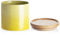 Sweejar Ceramic Food Storage Jar, Stackable Kitchen Canisters, Containers with Airtight Seal Wooden Lid for Serving Coffee Grounds, Coffee Bean, Flour, Tea, Spice and More - 39 Fl Oz (Gradient Yellow)