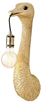 Light & Living Wandleuchte Ostrich - Gold - 18x15,5x57,5cm - Andere - Synthetik-Kunststoff - Wandlampen für innen - Wand beleuchtung für Schlafzimmer & Wohnzimmer