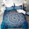 Surwin Bettwäsche-Sets 3 Teilig, Microfaser Bettwäsche Set Einzelbett Doppelbett 3D Mandala Drucken Bettbezug mit Reißverschluss und 2 Kissenbezüge (H,135x200cm)