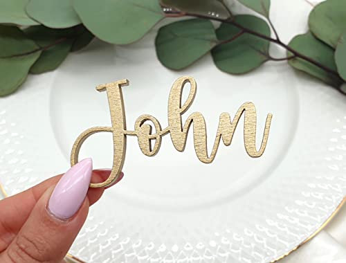 Hochzeits-Tischkarten, benutzerdefinierte Namenskarten, personalisierte Dinner-Tischkarte, Holz-Escort-Karte, Event- oder Partydekoration, Weihnachtsanhänger