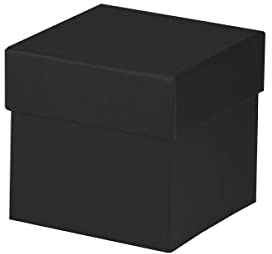 Rössler 13421453701 - Boxline Kartonage quadratisch, 105 x 105 x 105 mm, Schwarz, 1 Stück
